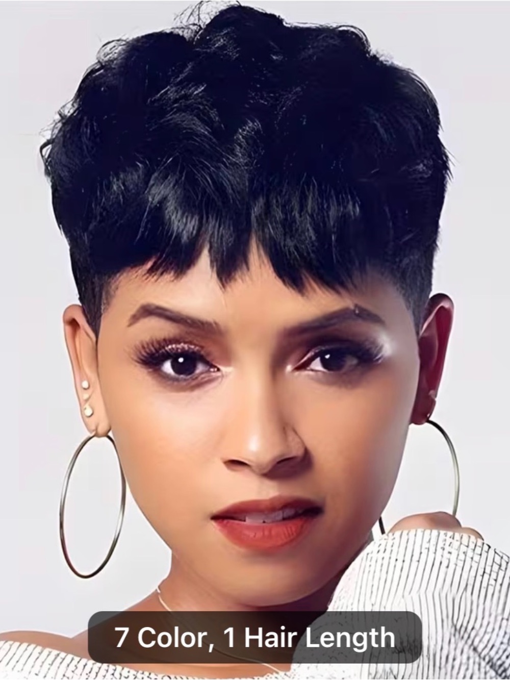 Short Pixie Wig in Black - Women Hair